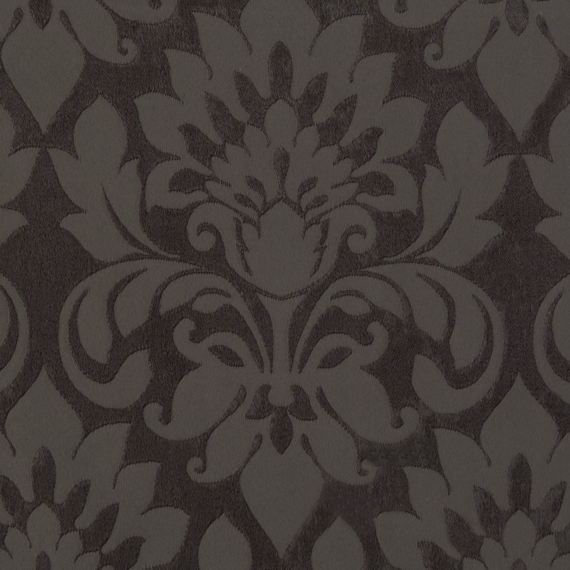 Sutton 18" Brown Polyester Floral Square Throw Pillow