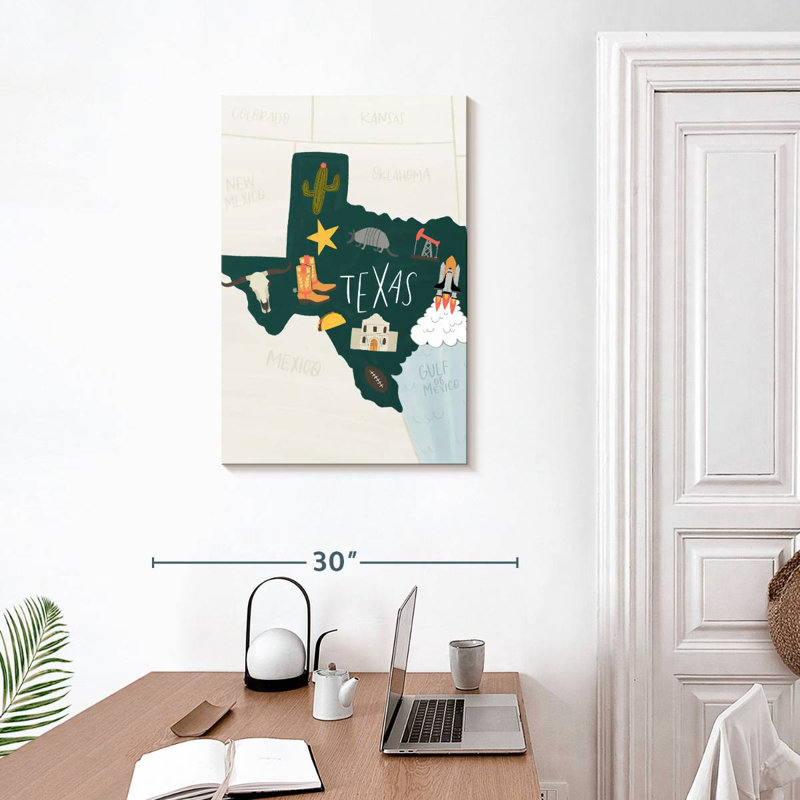 Icônes du Texas, H 30 po x l 20 po