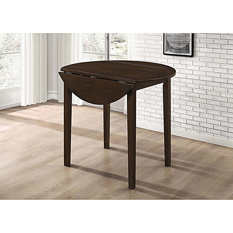 3-piece Dining Table Set with Drop Leaf, Cappuccino, Cappuccino