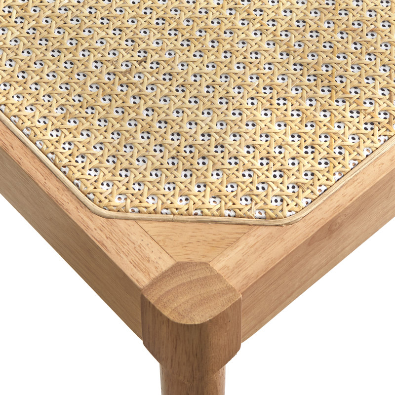 Banc avec siège canne Newington, Chêne clair / naturel