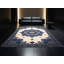 Tapis oriental gris moelleux moelleux et doux - reliure marine-1573143320