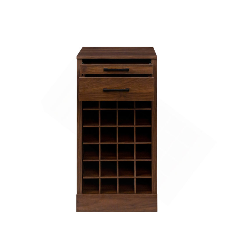 Armoire de rangement pour le vin modulaire, Noyer brun