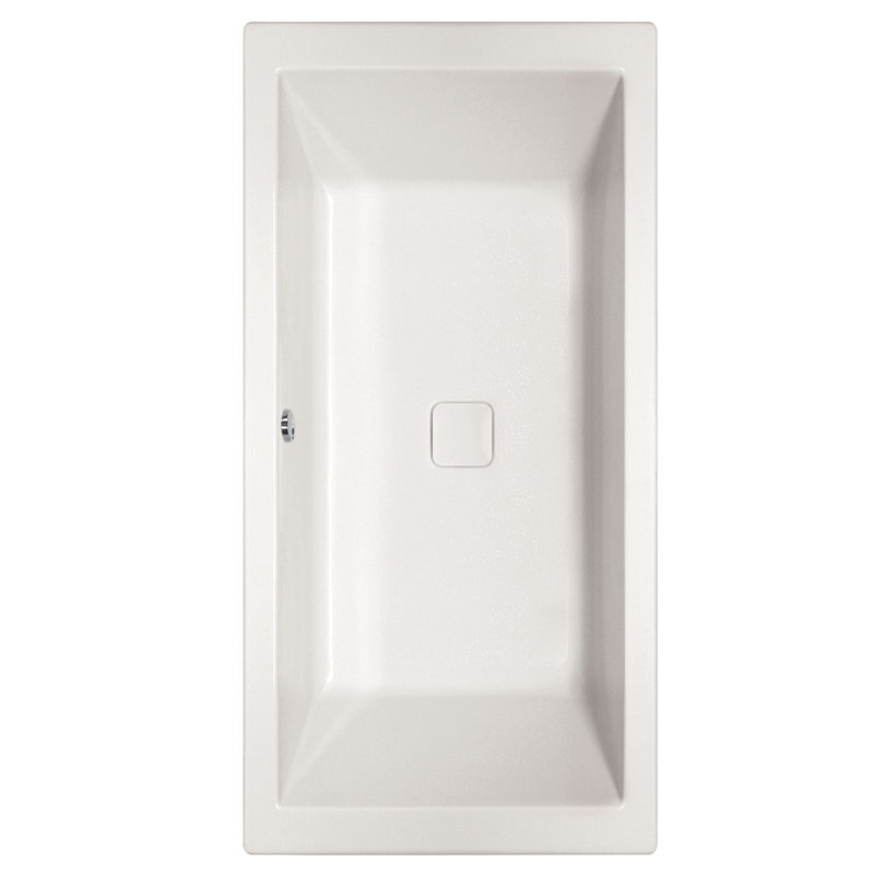 Versailles 66'' L Soaking Bathtub, White, Polished Nickel