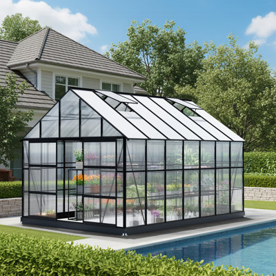 Serre d'extérieur en aluminium et polycarbonate