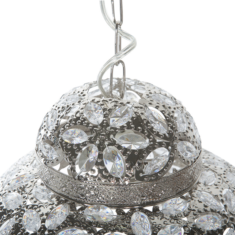 Khalili 1 - Light Silver Crystal Pendant