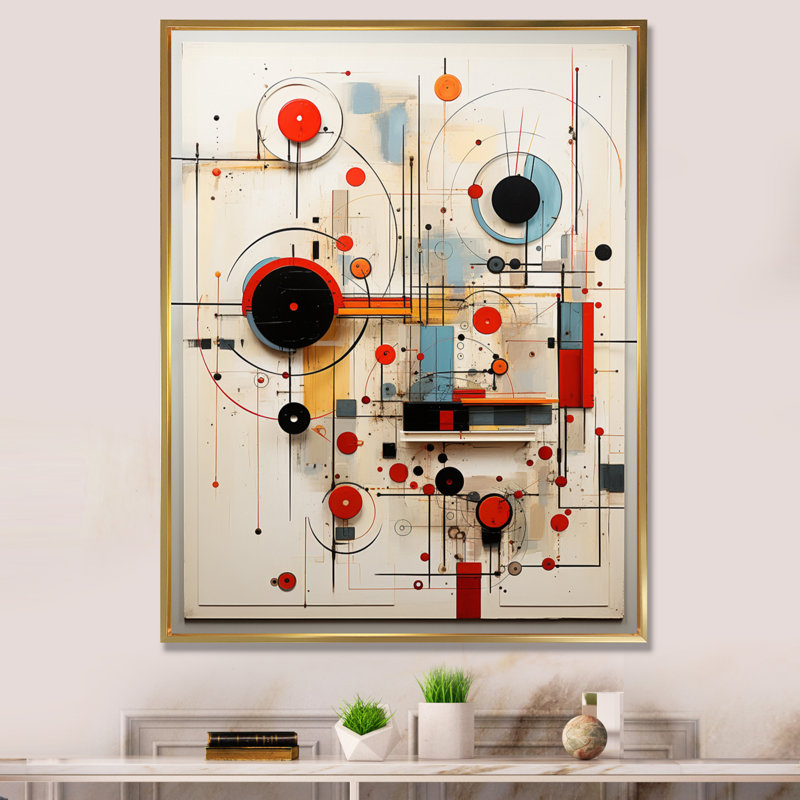 «Henretter Dadaism Absurd Connections», reproduction d'art sur toile, H 32 po x l 16 po x P 1 po, Cadre flottant doré