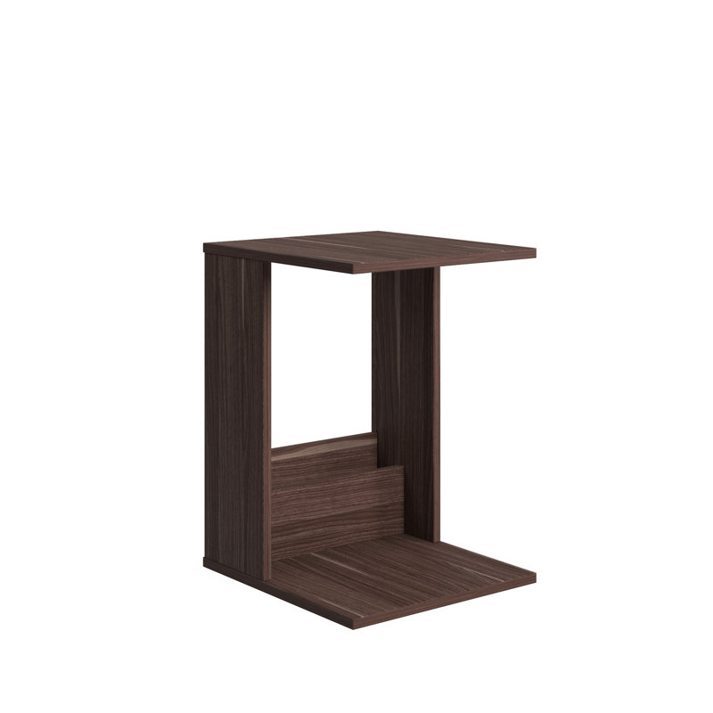 Saly C-Shaped Side Table, Magazine Rack with Storage Shelf, 41 x 45 x 60 cm Laptop Stand