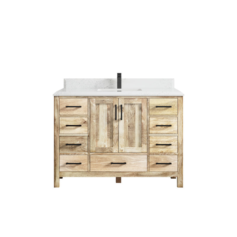 Ensemble de meuble-lavabo simple 48 po Malibu, Blanc délavé, Empira