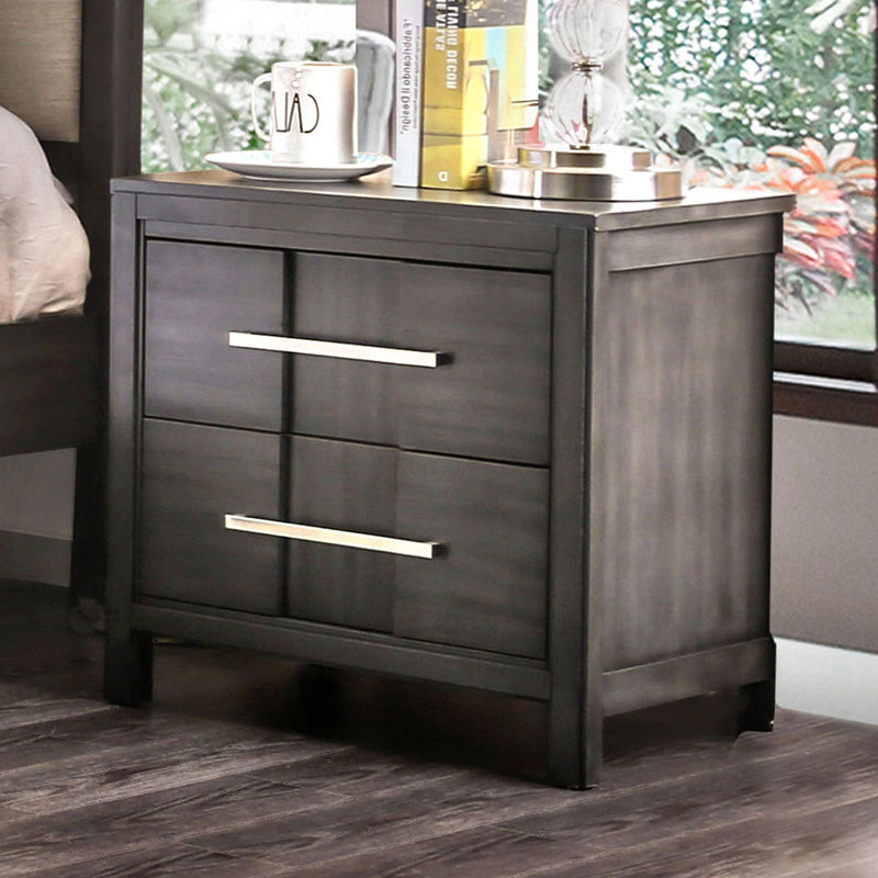 Magnifique table de chevet 1pc, Gris