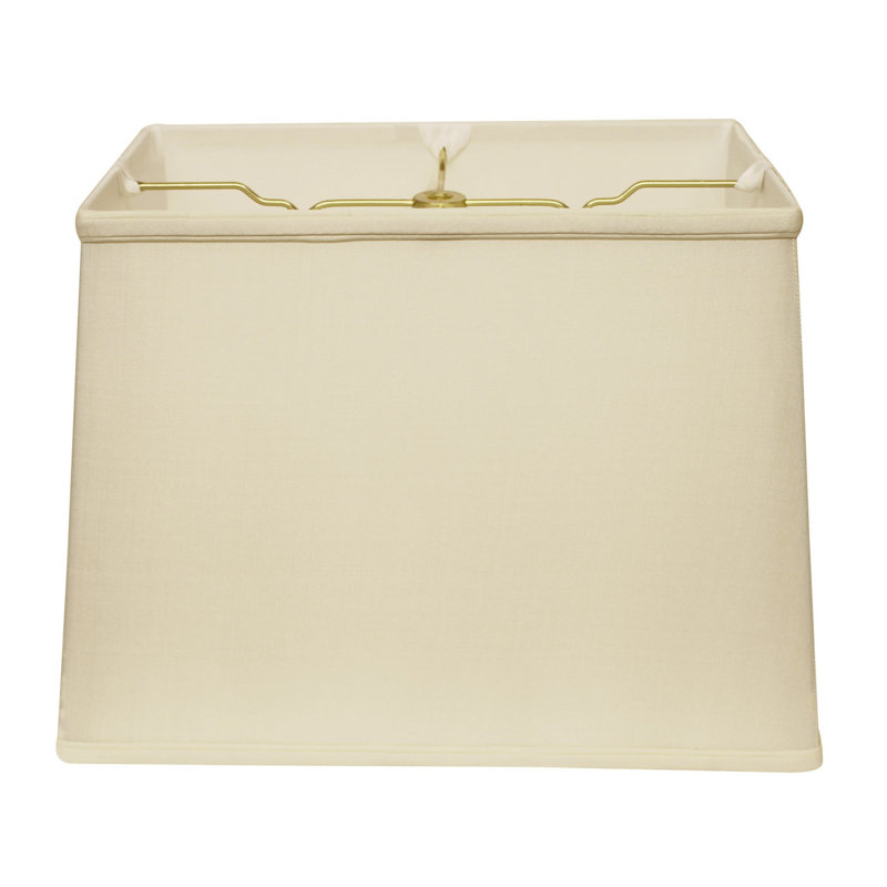 Abat-jour rectangulaire ivoire en soie Pongee, H 11 po x l 16 po x P 10 po