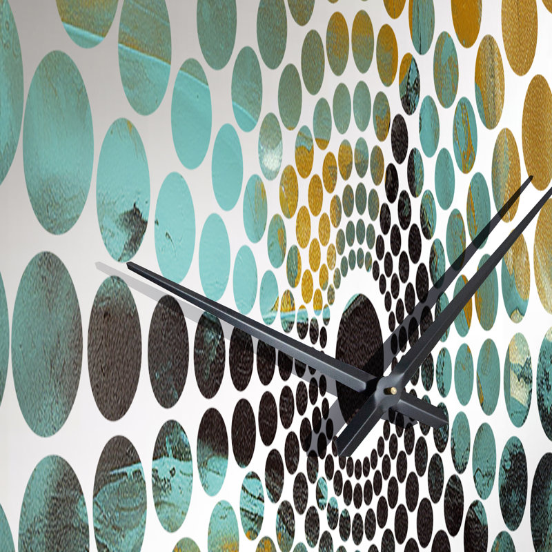 Aiedan - Horloge murale peinture abstraite, Petit