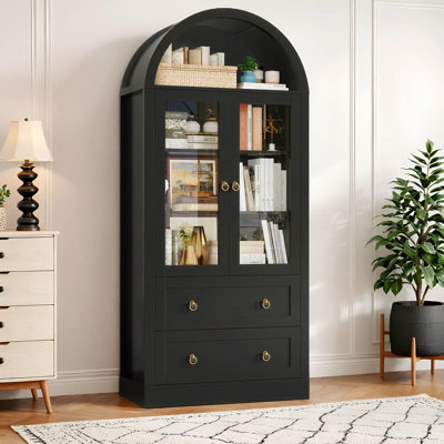 Arched 2 - Door Accent Cabinet With 2 Drawers by Ophelia & Co.