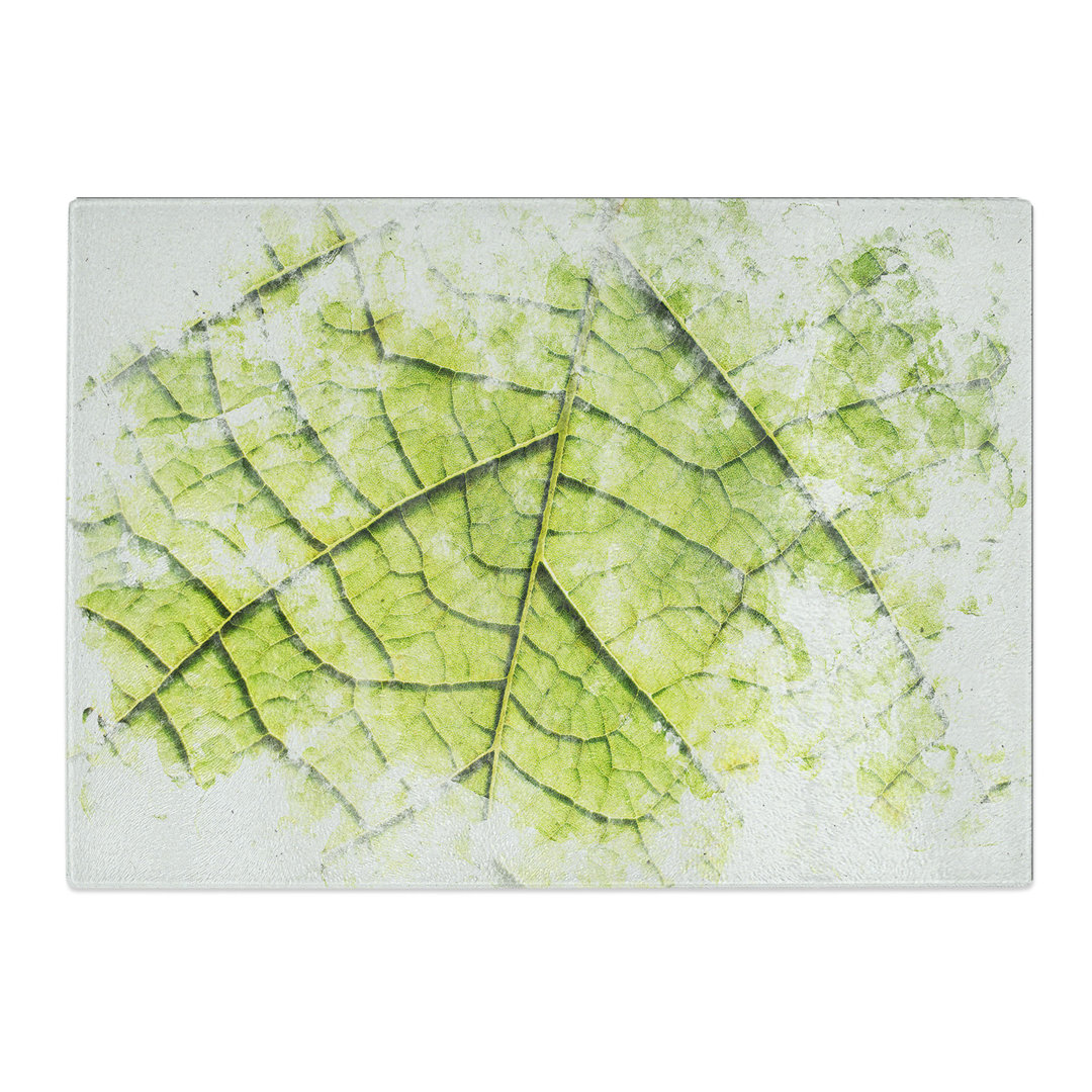 Tempered Glass Leaf Roads Chopping Board