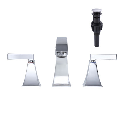 8 in. Widespread Deck Mounted Double Handle Bathroom Faucet