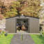 10x12 Ft Outdoor Storage Shed, Extra Large Metal Shed With Lockable Doors, Windows, Outside Steel Tiny House Ideal For Garden, Backyard, Patio Utility, Tool Storage, Chicken Coops-120797788