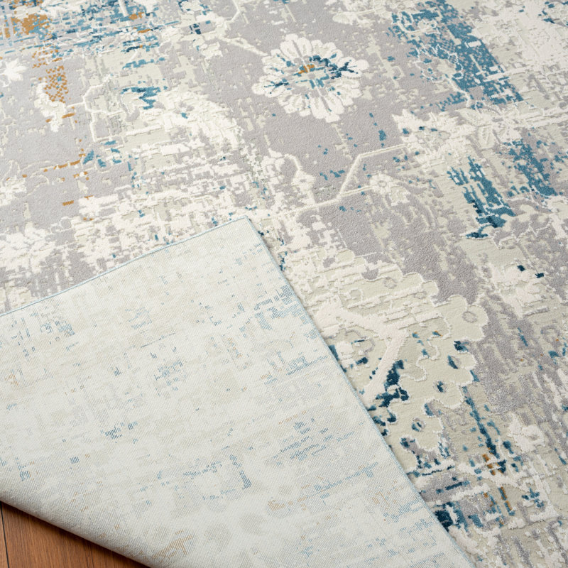 Dinovo Area Rug in Gray, Rectangle 2' x 3'