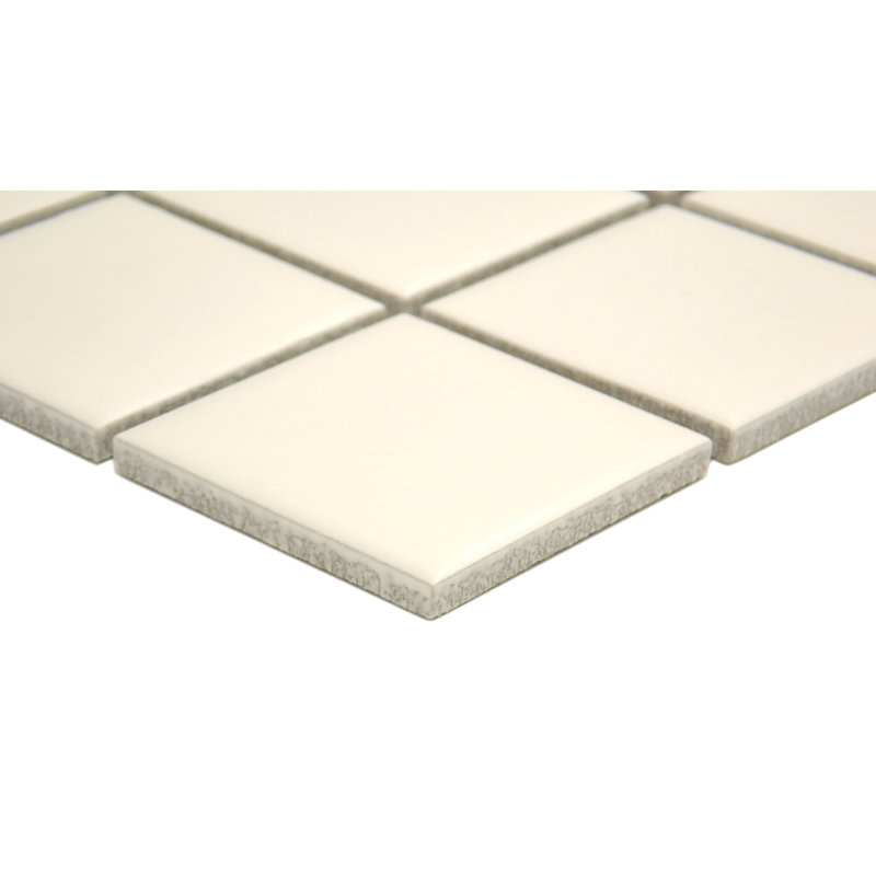 Catch 12 x 12 Ceramic Mosaic Sheet, Ivory