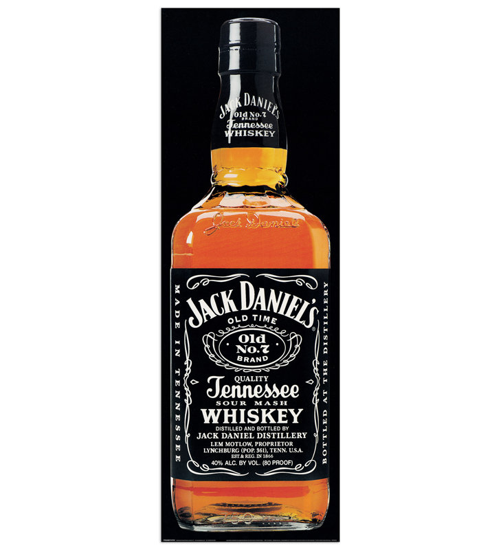 Jack Daniels - No Frame Rectangle Print on Wood, 91cm H x 30cm W x 1.8cm D