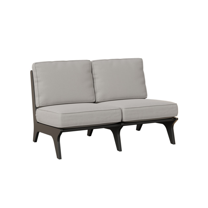 Causeuse et coussins Hartley, Gateway Mist, Matte Black
