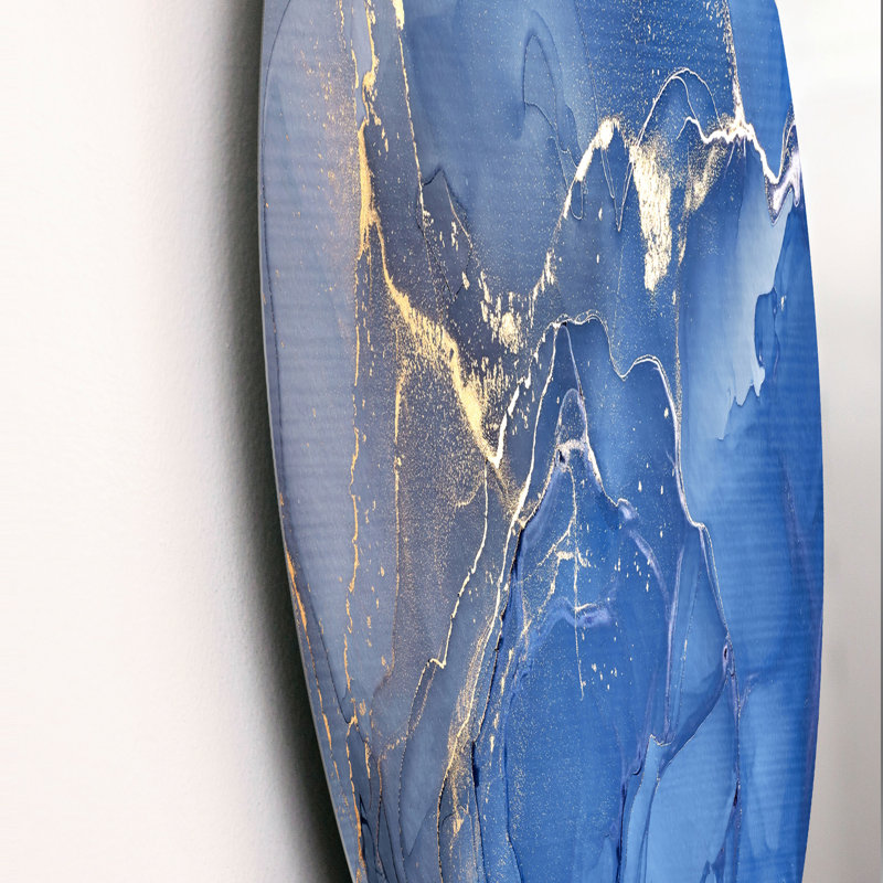 Encre bleue et grise, H 11 po x l 11 po