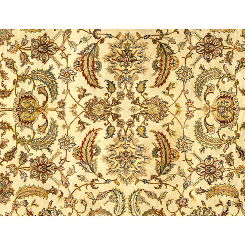 Tapis crème noué à la main de haute qualité