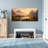 Abstract Mountain Valley Sunset Landscape Canvas Print-1220080585