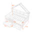 Lit plateforme double en bois avec 2 tiroirs et tablettes-1731097930