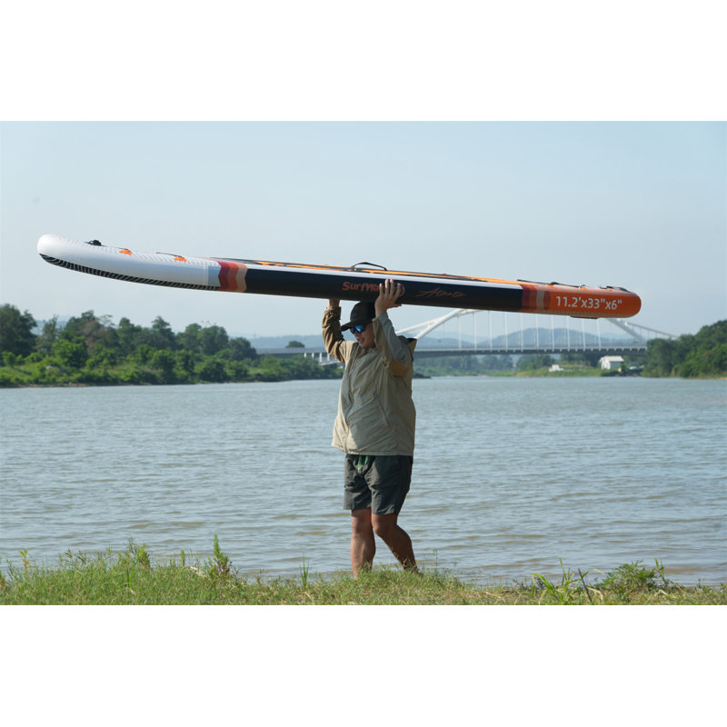 Planche de pagaie debout gonflable 11 pi x 34 po x 6 po avec accessoires