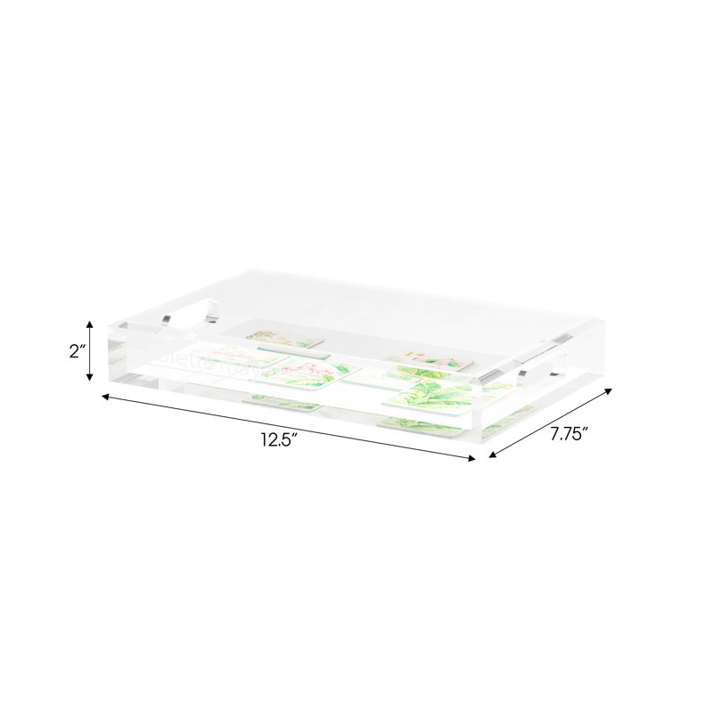 Mahjong Acrylic Decorative Tray, 12.5"W x 7.75"D x 2"H