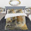 Ensemble de housse de couette peinture abstraite jaune et gris Beyond the Canvas II - microfibre de polyester-1608106238