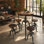 Tabouret pivotant en bois massif Jenaiah