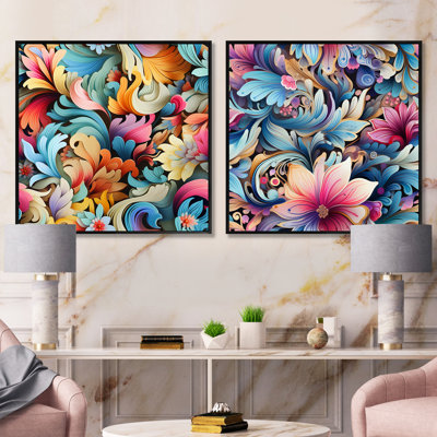 Thornbury - Ensemble de 2 collages floraux et botaniques carrés