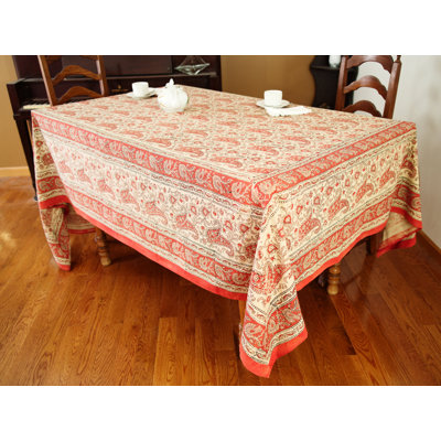 Floral 100% Cotton Tablecloth