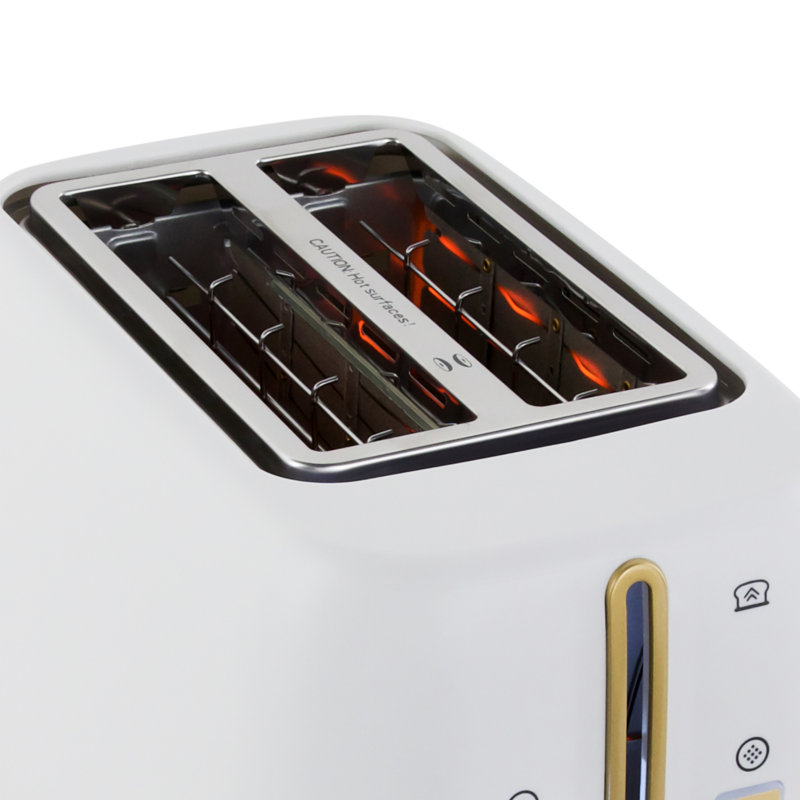 West Bend Timeless 2-Slice Toaster, in White/Gold