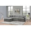 Canapé modulaire Conrad en tweed gris clair