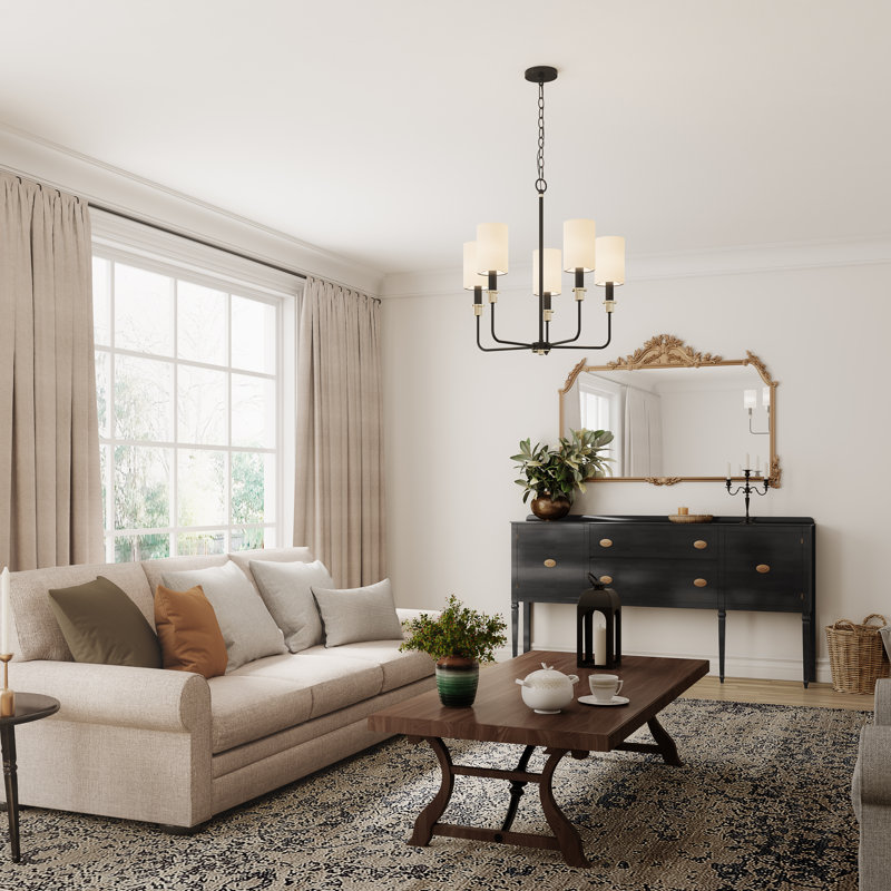 5 - Light Steel Dimmable Chandelier