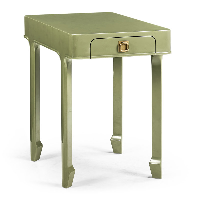 Polly Rose Rectangular End Table, Green