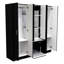 Armoire six portes Maya, chambre, noir / blanc