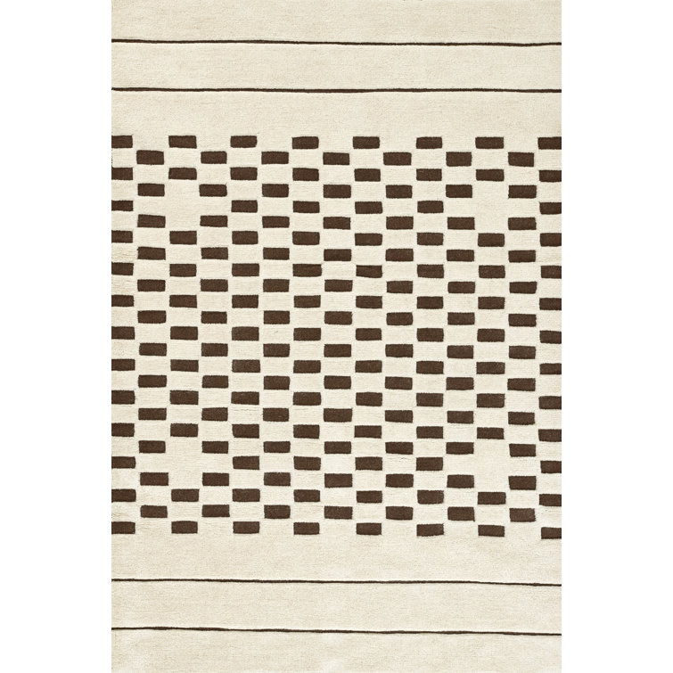 Aelin Checkered Hand Tufted Wool Rug