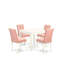 L'ensemble de table de salle à manger 5 pièces comprend une table de salle à manger et 4 chaises de cuisine en polyester vert saule, blanc lin-310075274-272530957-306885456