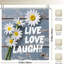 Rideaux de douche Daisy avec Live Love Laugh, 71 x 71