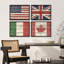 «Country Country Collages», impression sur bois rustique-104788148-104788149