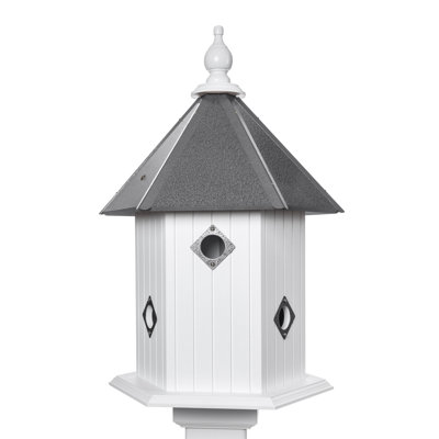 Demorest 20'' H x 16.75'' W x 16.75'' D Post Birdhouse