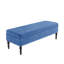 Safar Plain Upholstered Plush Velvet Ottoman Storage Bench with Black Turned Wooden Legs-903306345-904617008