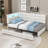 Twin Upholstered Daybed with Storage Drawers, LED Light and USB Port-613113063