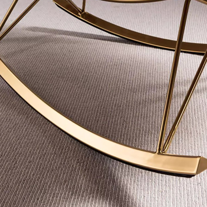 Chaise berçante en métal, Blanc