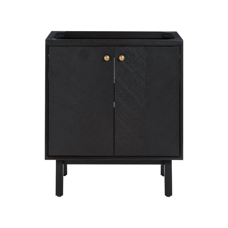 Adele 30'' W Single Bathroom Vanity Base, Black