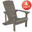 Chaises Adirondack d'extérieur en résine de polyester toutes saisons Balasi-93255224