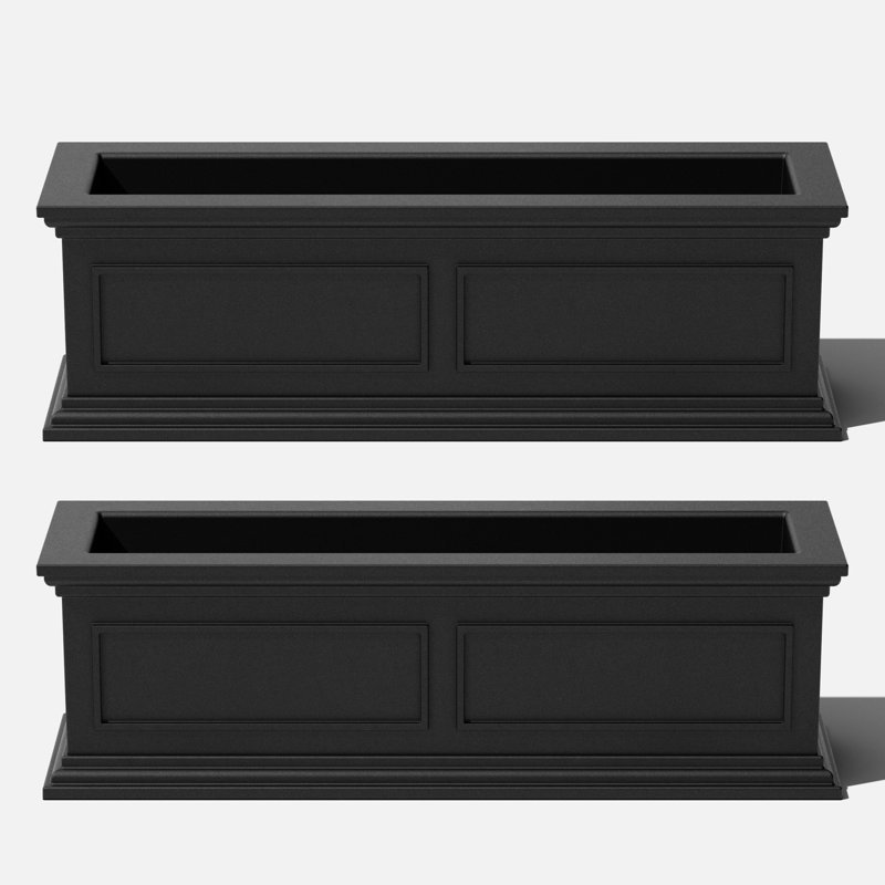 Abram Window Box Planter, White, 2