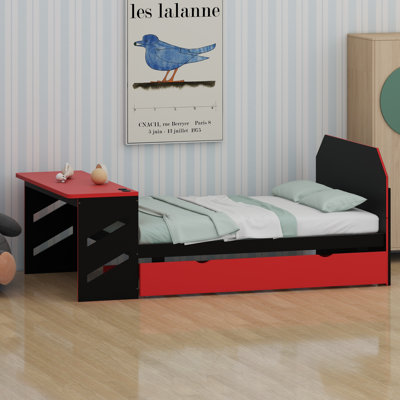 Daybed with Trundle, Built-in Desk and USB Charging Ports
